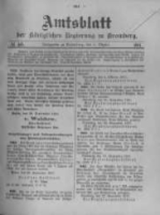 Amtsblatt der K&ouml;niglichen Preussischen Regierung zu Bromberg. 1911.10.05 No.40