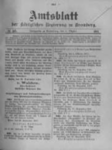 Amtsblatt der Königlichen Preussischen Regierung zu Bromberg. 1911.10.05 No.40