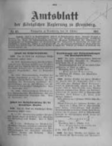 Amtsblatt der K&ouml;niglichen Preussischen Regierung zu Bromberg. 1911.10.12 No.41