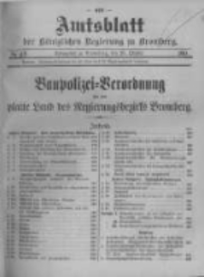 Amtsblatt der Königlichen Preussischen Regierung zu Bromberg. 1911.10.20 No.43