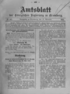 Amtsblatt der K&ouml;niglichen Preussischen Regierung zu Bromberg. 1911.11.16 No.47