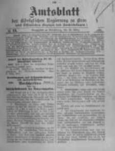 Amtsblatt der K&ouml;niglichen Preussischen Regierung zu Bromberg. 1914.03.28 No.13