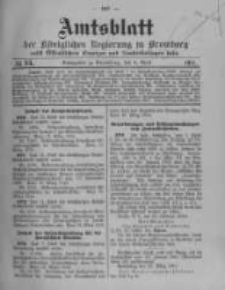 Amtsblatt der K&ouml;niglichen Preussischen Regierung zu Bromberg. 1914.04.04 No.14