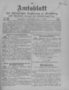 Amtsblatt der K&ouml;niglichen Preussischen Regierung zu Bromberg. 1914.04.11 No.15