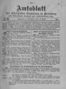 Amtsblatt der K&ouml;niglichen Preussischen Regierung zu Bromberg. 1914.04.18 No.16