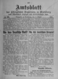 Amtsblatt der K&ouml;niglichen Preussischen Regierung zu Bromberg. 1914.08.15 No.33