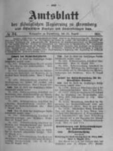 Amtsblatt der K&ouml;niglichen Preussischen Regierung zu Bromberg. 1914.08.22 No.34
