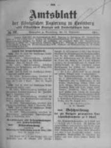 Amtsblatt der K&ouml;niglichen Preussischen Regierung zu Bromberg. 1914.09.12 No.37
