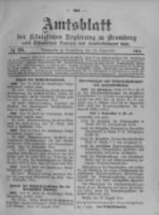 Amtsblatt der K&ouml;niglichen Preussischen Regierung zu Bromberg. 1914.09.19 No.38