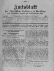 Amtsblatt der K&ouml;niglichen Preussischen Regierung zu Bromberg. 1914.12.19 No.51