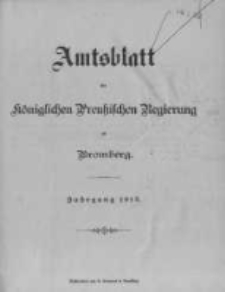 Amtsblatt der Königlichen Preussischen Regierung zu Bromberg. 1912.01.04 No.1