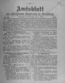 Amtsblatt der K&ouml;niglichen Preussischen Regierung zu Bromberg. 1912.03.07 No.10