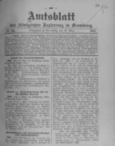 Amtsblatt der K&ouml;niglichen Preussischen Regierung zu Bromberg. 1912.03.28 No.13