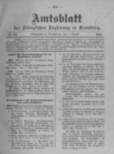 Amtsblatt der K&ouml;niglichen Preussischen Regierung zu Bromberg. 1912.08.01 No.31