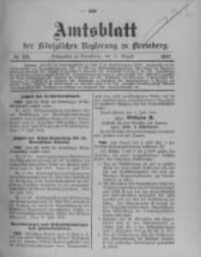 Amtsblatt der K&ouml;niglichen Preussischen Regierung zu Bromberg. 1912.08.15 No.33