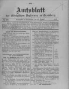 Amtsblatt der K&ouml;niglichen Preussischen Regierung zu Bromberg. 1912.08.29 No.35