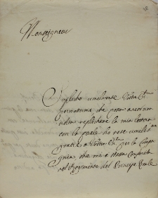 List Vespasiano Bony do Jana Szembeka z 28.02.1731