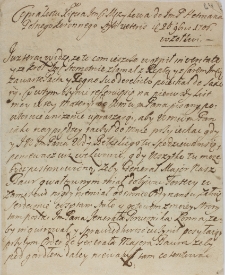 Copia listu xięcia Imci Mężykowa do ImP hetmana polnego koronnego [Stanisław Mateusz Rzewuski?] styli veteris d. 25 9bris 1706