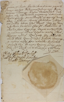 Jerzy Albracht Denhoff, biskup przemyski, kanclerz wielki koronny do podskarbiego koronnego [Hieronim Augustyn Lubomirski]