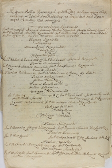 Regestr posł&oacute;w koronnych y WXLitt na seym extraordynaryiny lubelski dwuniedzielny na seymikach przed seymowych d. 21 may 1703 obranych