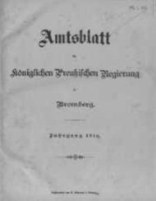 Amtsblatt der K&ouml;niglichen Preussischen Regierung zu Bromberg. 1910.01.06 No.1