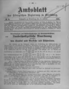 Amtsblatt der K&ouml;niglichen Preussischen Regierung zu Bromberg. 1910.02.10 No.6