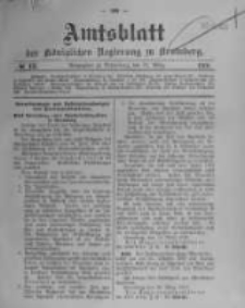 Amtsblatt der K&ouml;niglichen Preussischen Regierung zu Bromberg. 1910.03.31 No.13