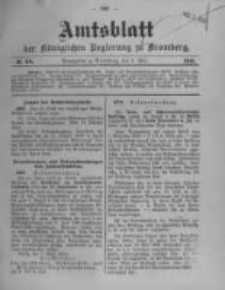 Amtsblatt der K&ouml;niglichen Preussischen Regierung zu Bromberg. 1910.05.05 No.18