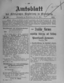 Amtsblatt der K&ouml;niglichen Preussischen Regierung zu Bromberg. 1910.05.12 No.19