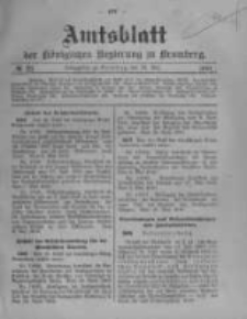Amtsblatt der K&ouml;niglichen Preussischen Regierung zu Bromberg. 1910.05.26 No.21