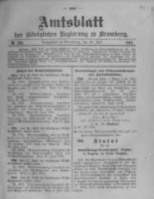 Amtsblatt der K&ouml;niglichen Preussischen Regierung zu Bromberg. 1910.07.21 No.29