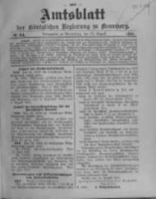 Amtsblatt der K&ouml;niglichen Preussischen Regierung zu Bromberg. 1910.08.25 No.34