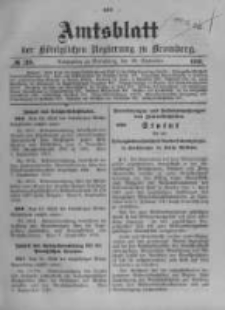 Amtsblatt der K&ouml;niglichen Preussischen Regierung zu Bromberg. 1910.09.29 No.39