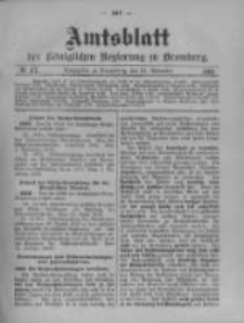 Amtsblatt der K&ouml;niglichen Preussischen Regierung zu Bromberg. 1910.11.24 No.47