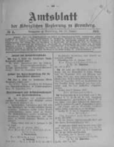 Amtsblatt der K&ouml;niglichen Preussischen Regierung zu Bromberg. 1913.01.25 No.4