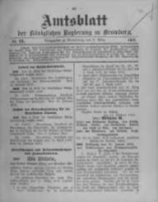Amtsblatt der K&ouml;niglichen Preussischen Regierung zu Bromberg. 1913.03.08 No.10