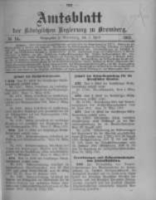Amtsblatt der K&ouml;niglichen Preussischen Regierung zu Bromberg. 1913.04.05 No.14