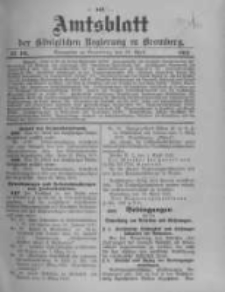 Amtsblatt der K&ouml;niglichen Preussischen Regierung zu Bromberg. 1913.04.19 No.16