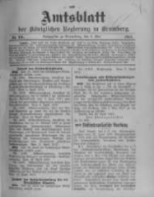 Amtsblatt der K&ouml;niglichen Preussischen Regierung zu Bromberg. 1913.05.03 No.18