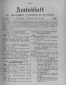 Amtsblatt der K&ouml;niglichen Preussischen Regierung zu Bromberg. 1913.07.12 No.28