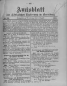 Amtsblatt der K&ouml;niglichen Preussischen Regierung zu Bromberg. 1913.08.02 No.31