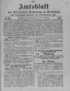 Amtsblatt der K&ouml;niglichen Preussischen Regierung zu Bromberg. 1913.11.22 No.47