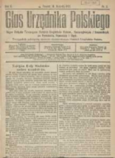 Głos Urzędnika Polskiego : organ Związku Towarzystw Polskich Urzędników Państwowych na Poznańskie i Pomorskie 1922.01.31 R.2 nr.2