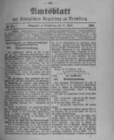 Amtsblatt der Königlichen Preussischen Regierung zu Bromberg. 1900.04.26 No.17