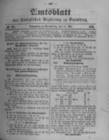 Amtsblatt der K&ouml;niglichen Preussischen Regierung zu Bromberg. 1900.05.10 No.19