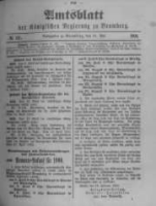 Amtsblatt der K&ouml;niglichen Preussischen Regierung zu Bromberg. 1900.05.24 No.21