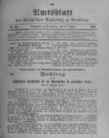 Amtsblatt der K&ouml;niglichen Preussischen Regierung zu Bromberg. 1900.08.30 No.35