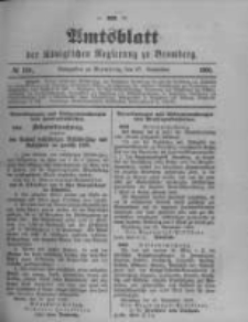 Amtsblatt der K&ouml;niglichen Preussischen Regierung zu Bromberg. 1900.09.27 No.39