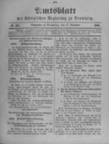 Amtsblatt der K&ouml;niglichen Preussischen Regierung zu Bromberg. 1900.11.15 No.46