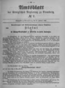 Amtsblatt der Königlichen Preussischen Regierung zu Bromberg. 1899.02.16 No.7